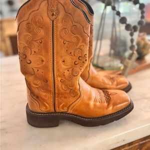Justin Boots Tan Combat & Moto Boots